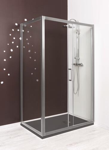 Paroi de douche coulissante NAPA 6mm 120 cm alu chromé